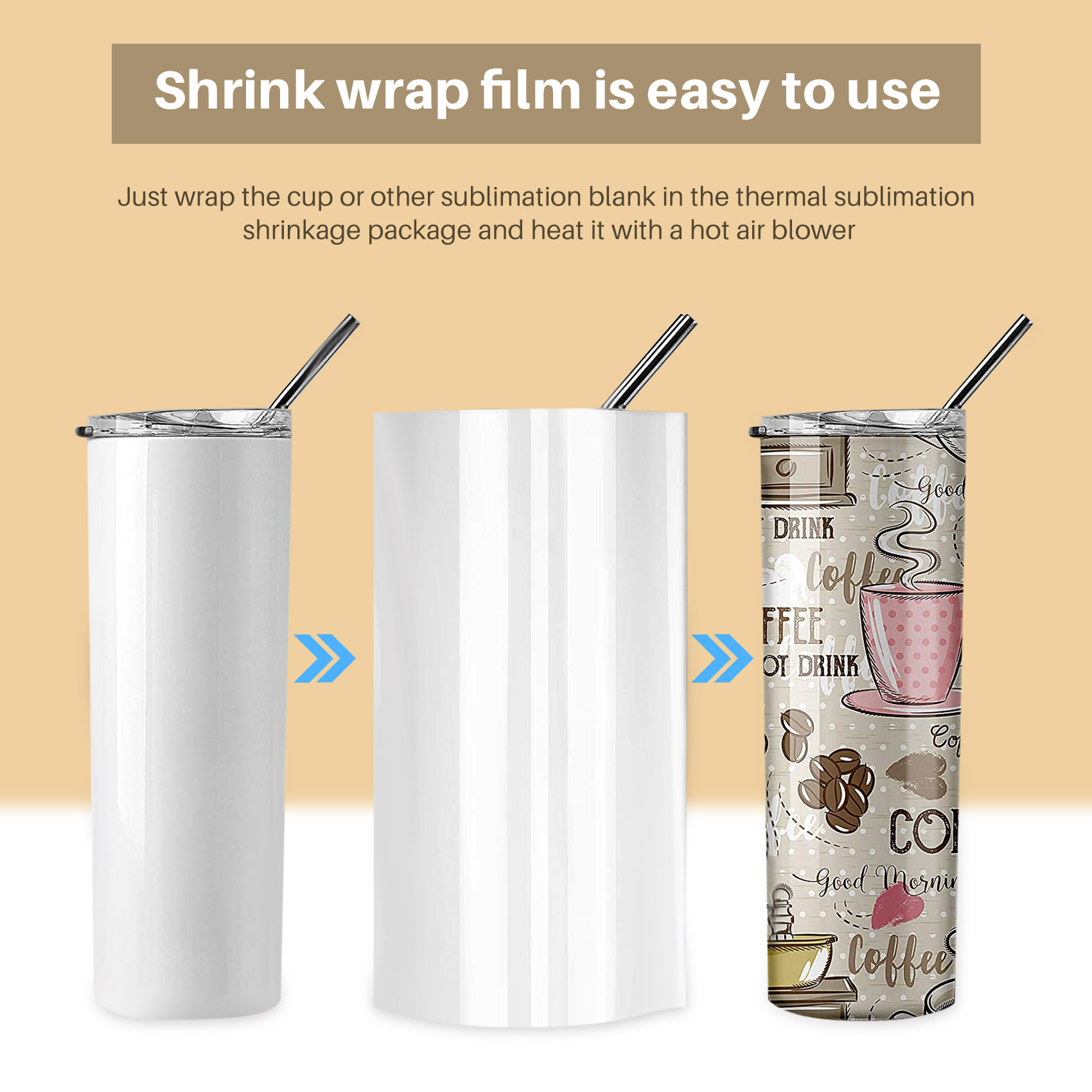 أغلفة حرارية قابلة للانكماش مق - مراجعة Sublimation Mug White وسعره